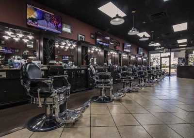 long view inside mike barbershop