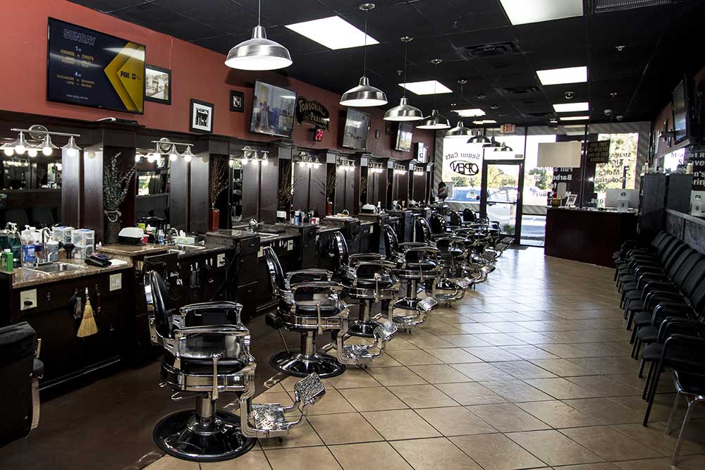 Back of barbershop